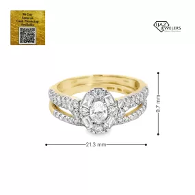 14K Gold 1.00 CTW Diamond Ladies Wedding Set