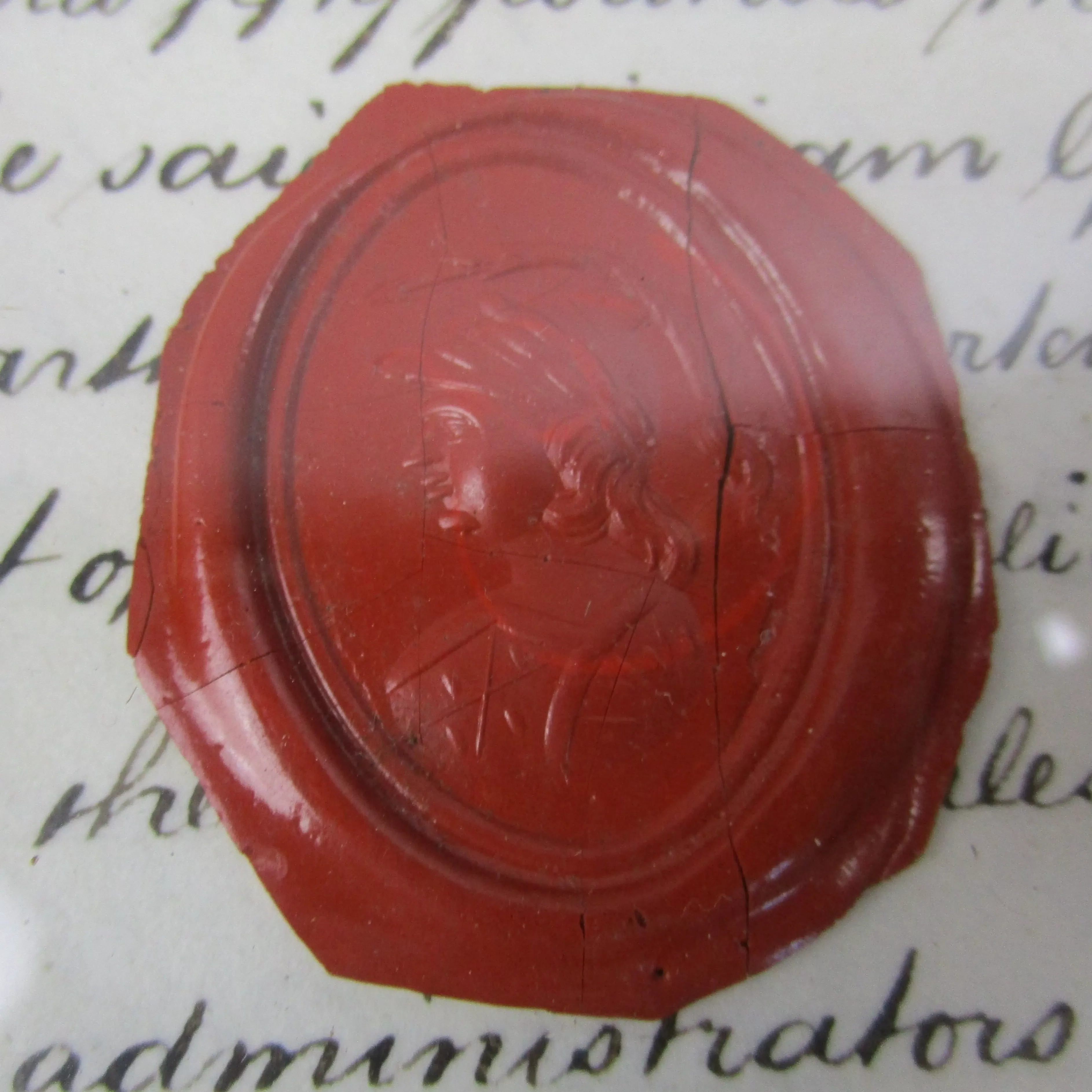 19th Century Wax Seal on Victorian Velum Indenture Antique c1860