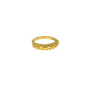 22K Yellow Gold Ring W/ Pronounced Four-Petal Design