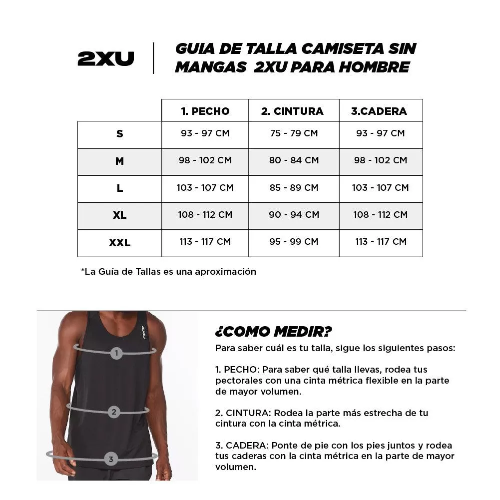 2XU Camiseta Aero Sin mangas Hombre