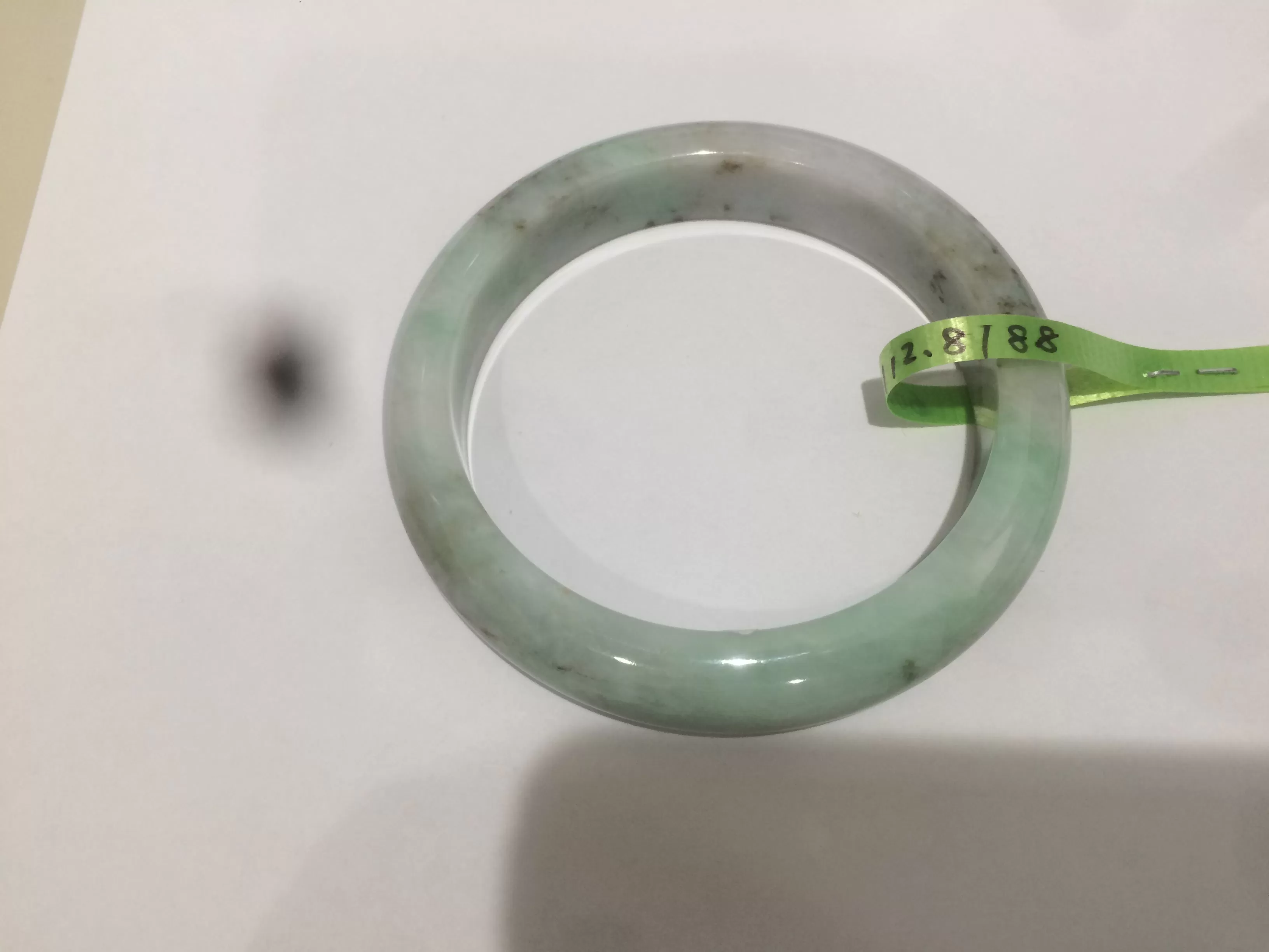 54-60mm certified Type A 100% Natural sunny green/white/black Jadeite Jade bangle group (Clearance item) M32