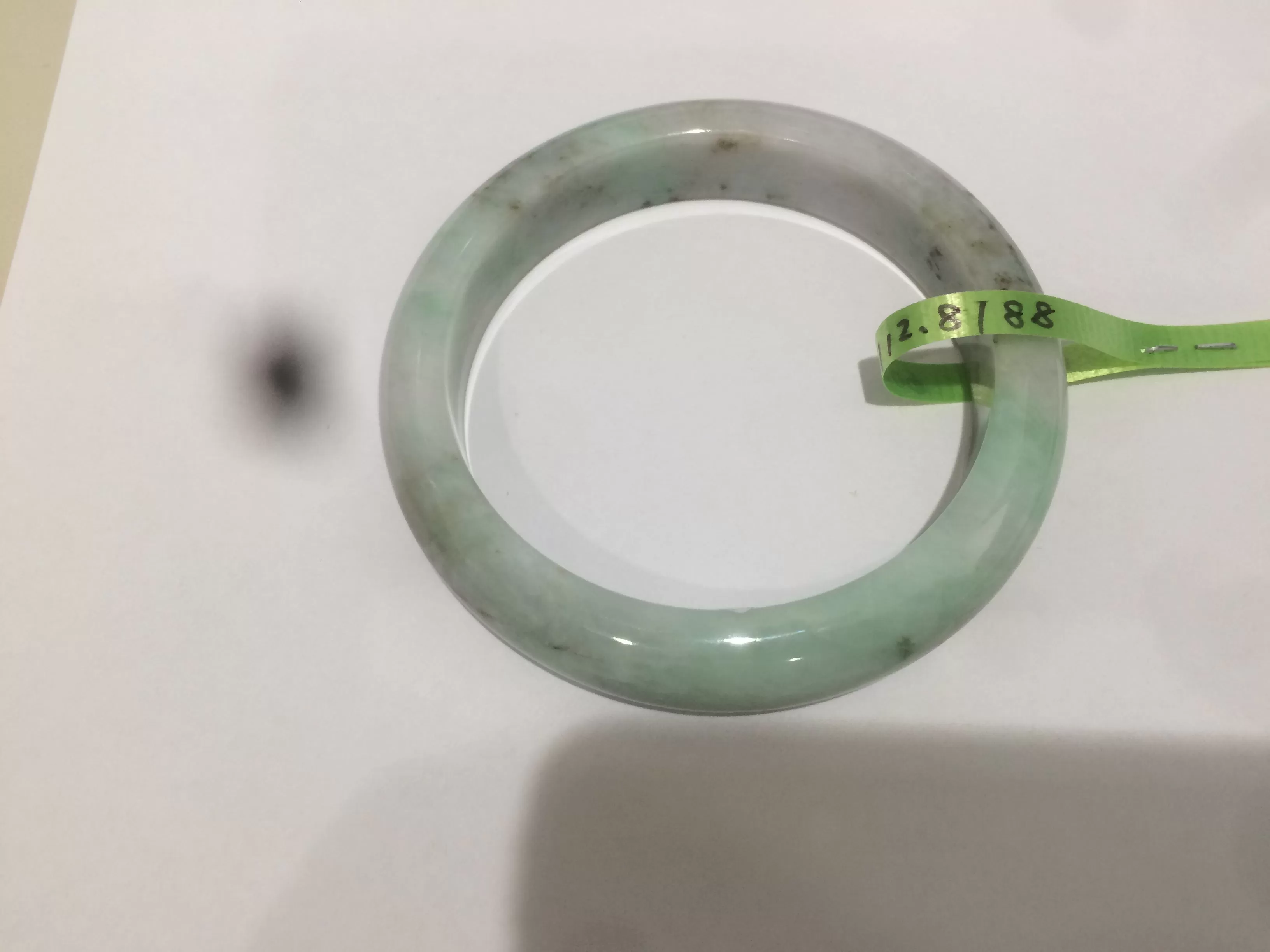 54-60mm certified Type A 100% Natural sunny green/white/black Jadeite Jade bangle group (Clearance item) M32