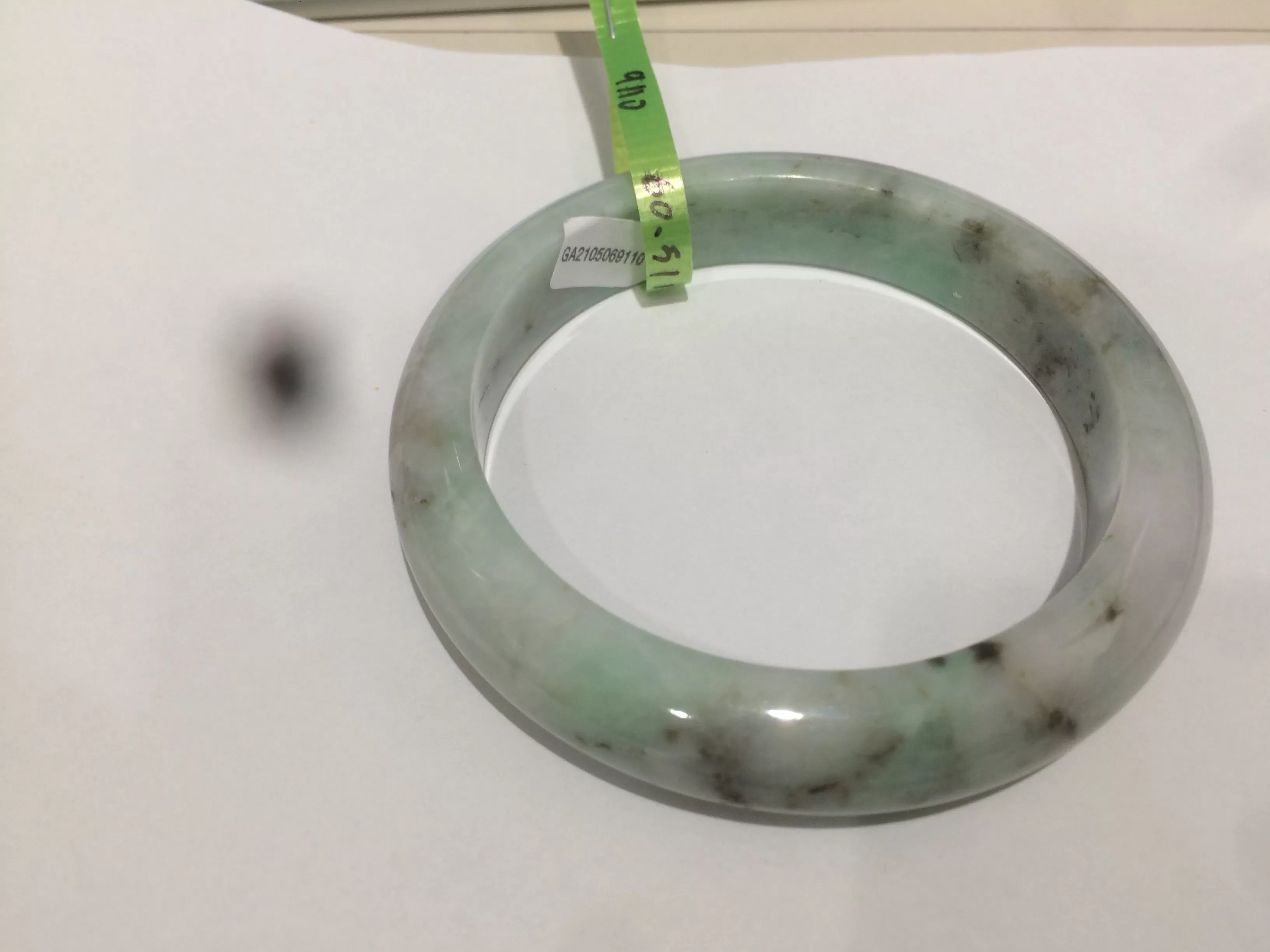 54-60mm certified Type A 100% Natural sunny green/white/black Jadeite Jade bangle group (Clearance item) M32