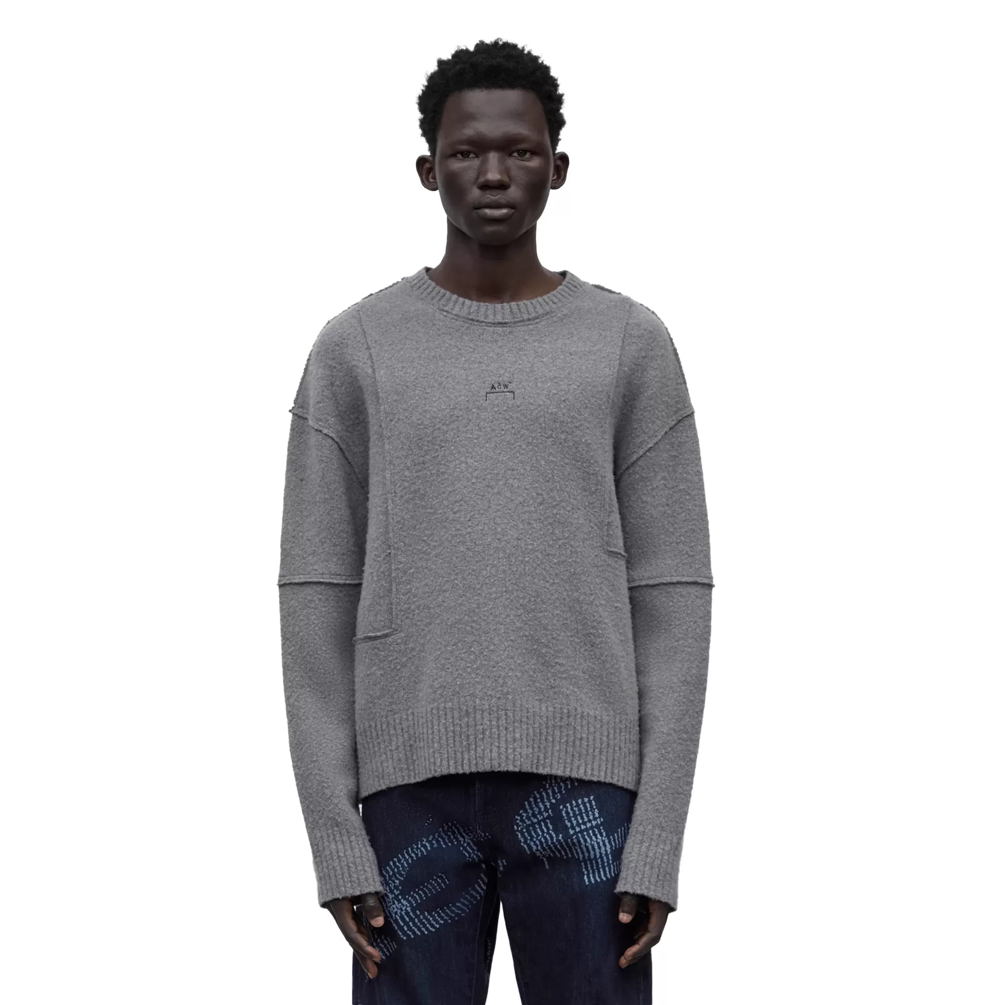 A-Cold-Wall Construct Knit Crewneck Grey Slate