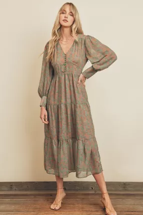 Anette Paisley Midi Dress