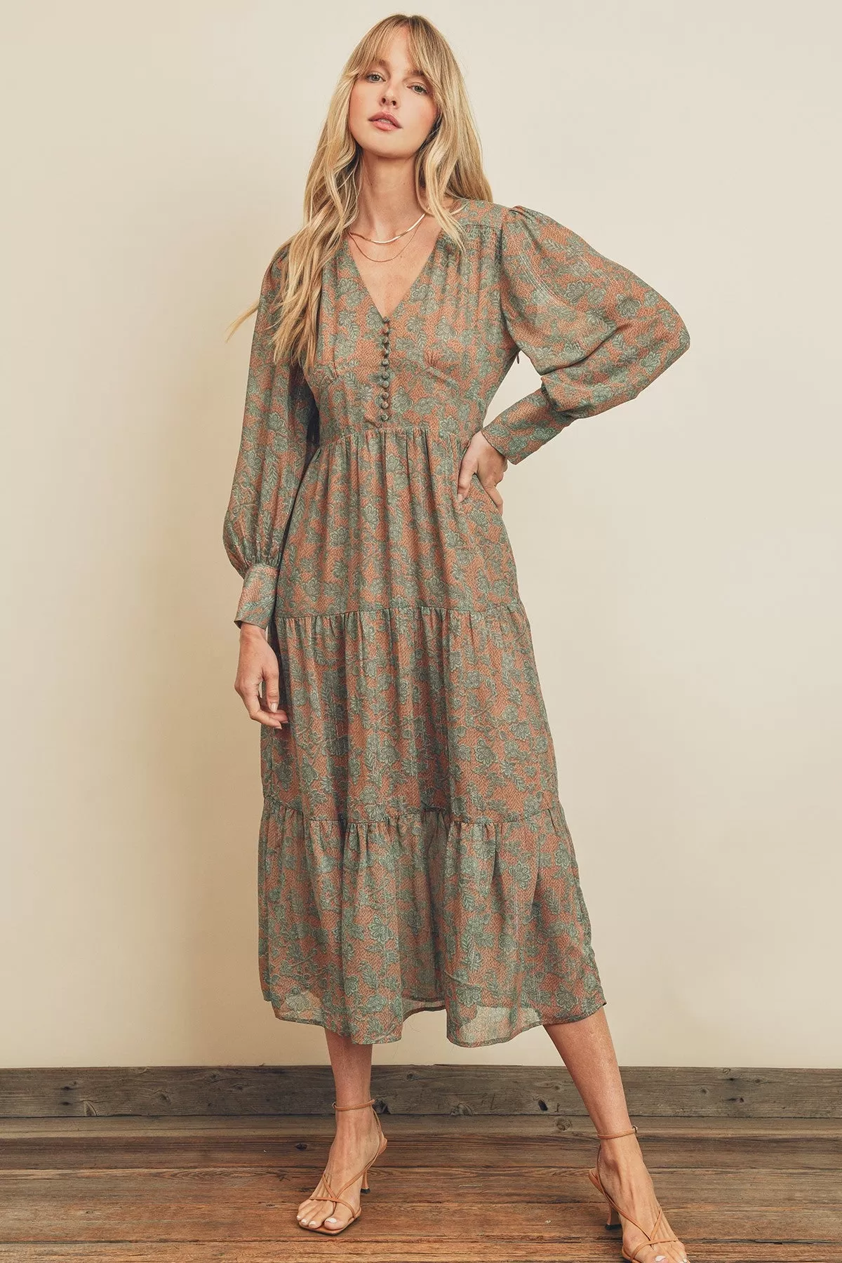 Anette Paisley Midi Dress