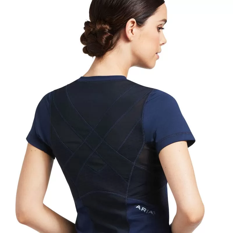 Ariat Ladies Ascent Crew Short Sleeved Baselayer Navy