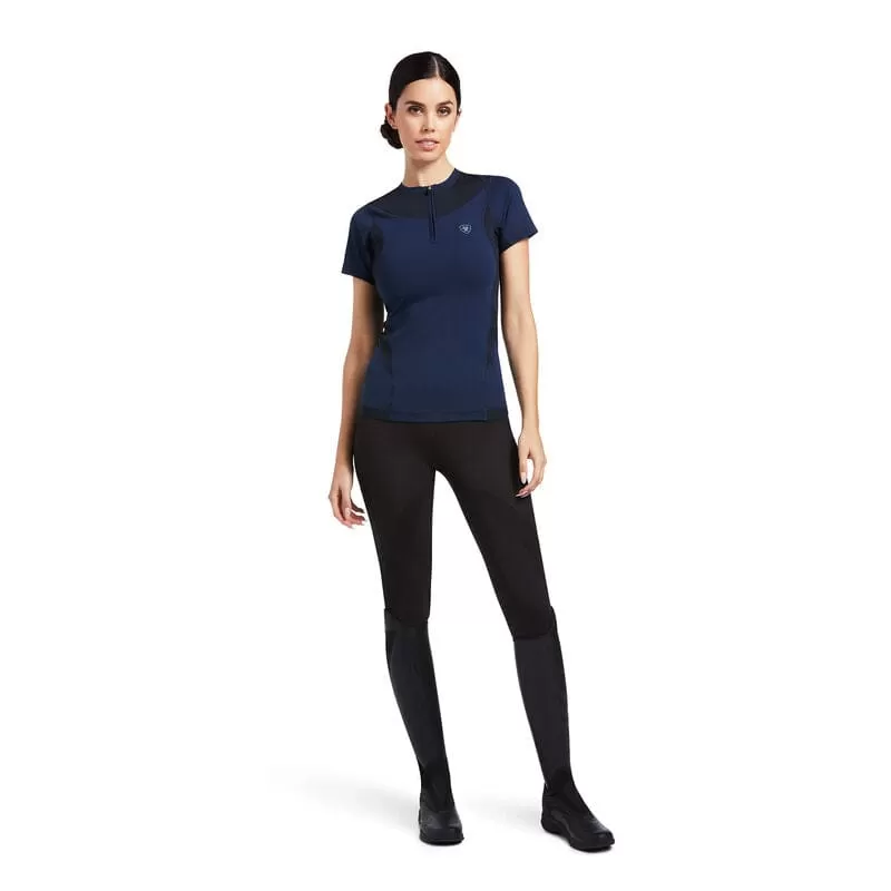 Ariat Ladies Ascent Crew Short Sleeved Baselayer Navy