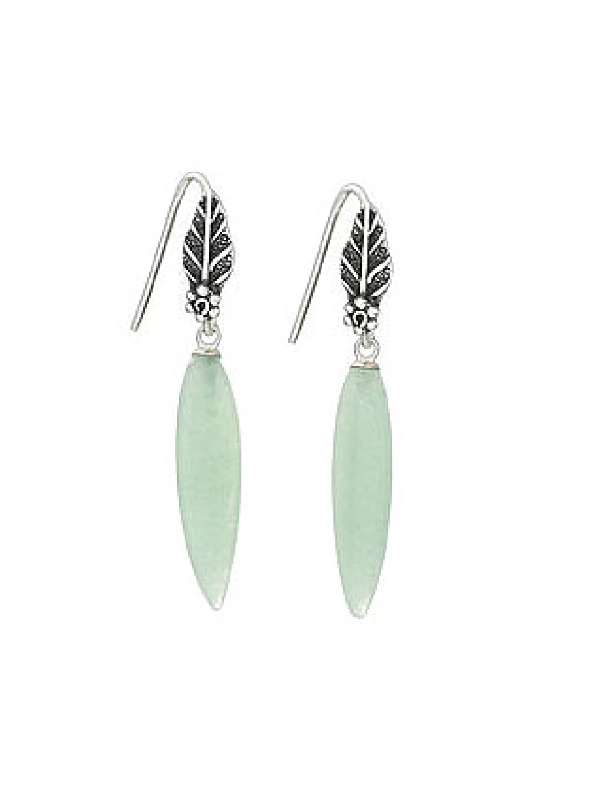 Aventurine Leaf Earrings