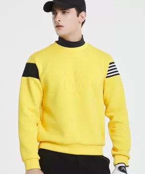 Back Knit Crossover Sweat - Yellow