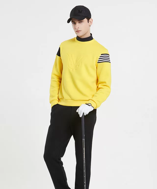 Back Knit Crossover Sweat - Yellow