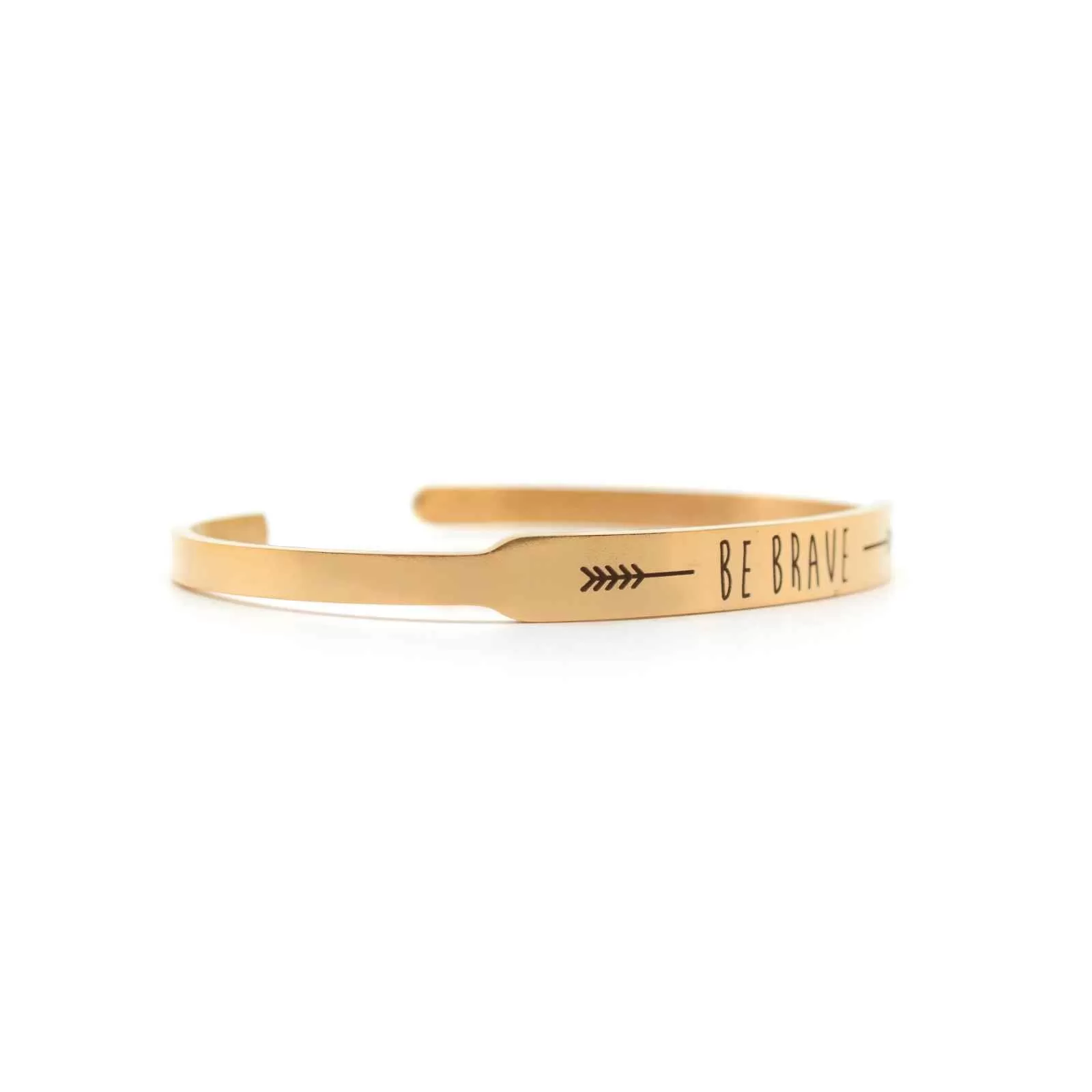 Be Brave Rose Gold Mantra Band