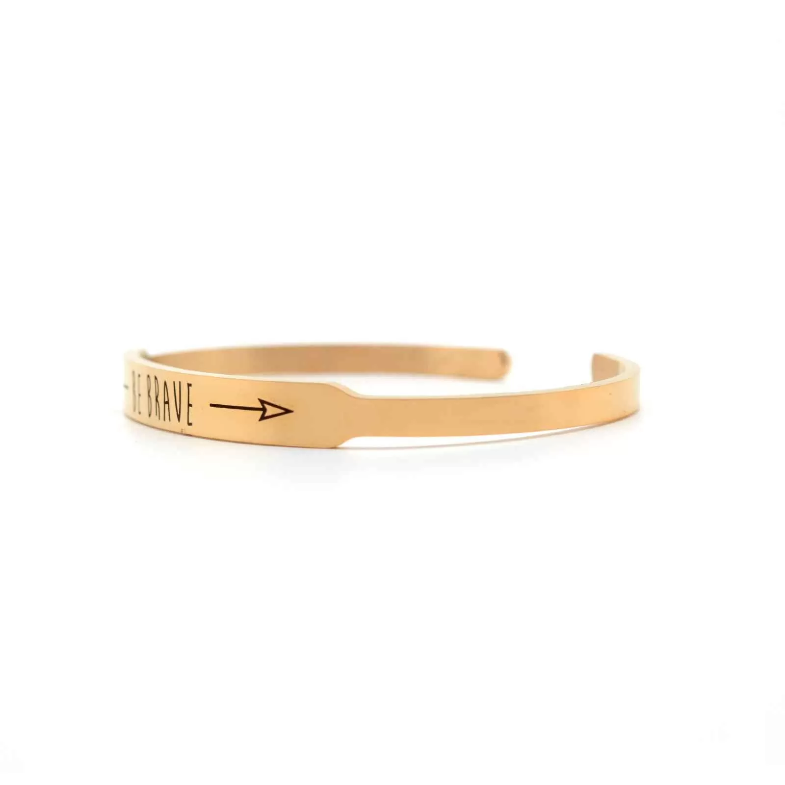 Be Brave Rose Gold Mantra Band