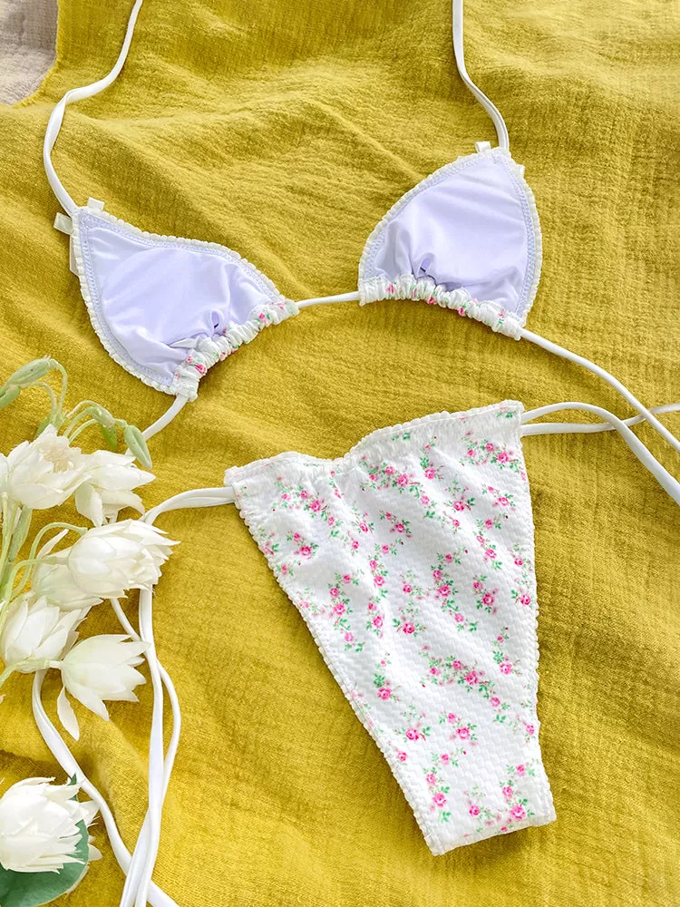 Bikini mit süßer Blumenschleife