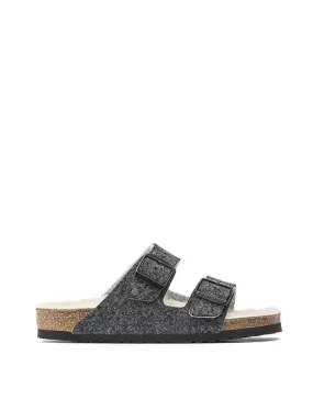 Birkenstock Arizona Wool Felt Narrow Sandals Doubleface Grey