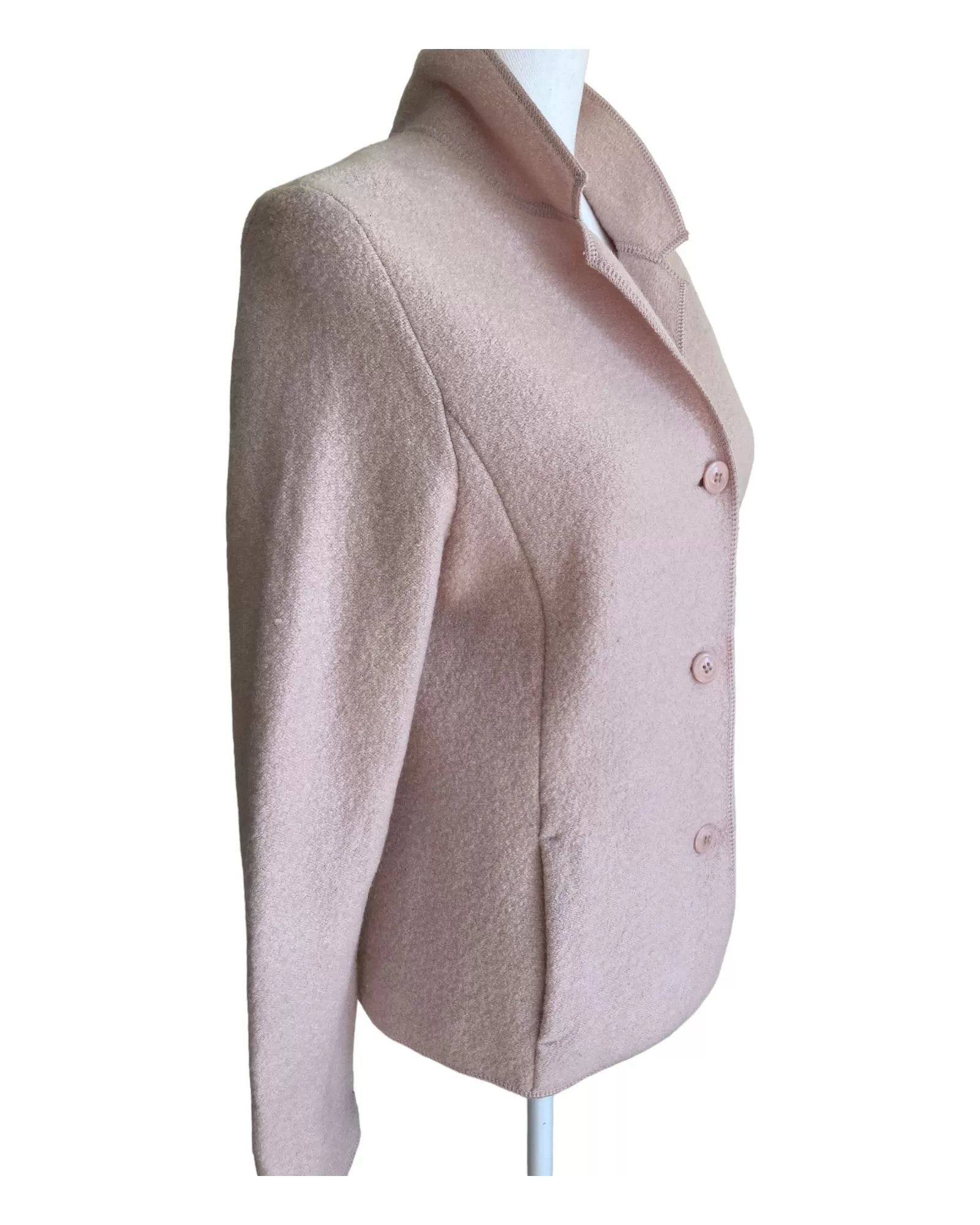 Blush Boiled Wool Jacket, M