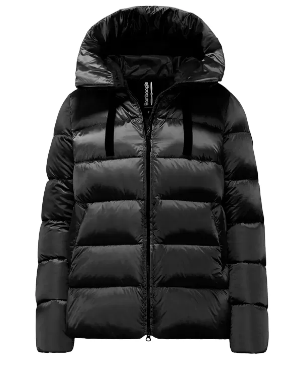 Bomboogie women's short down jacket with hood Rome GW6012TDLC3 black