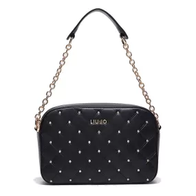 Borsa Donna a Spalla e Tracolla LIU JO Trapuntata con Strass Nero