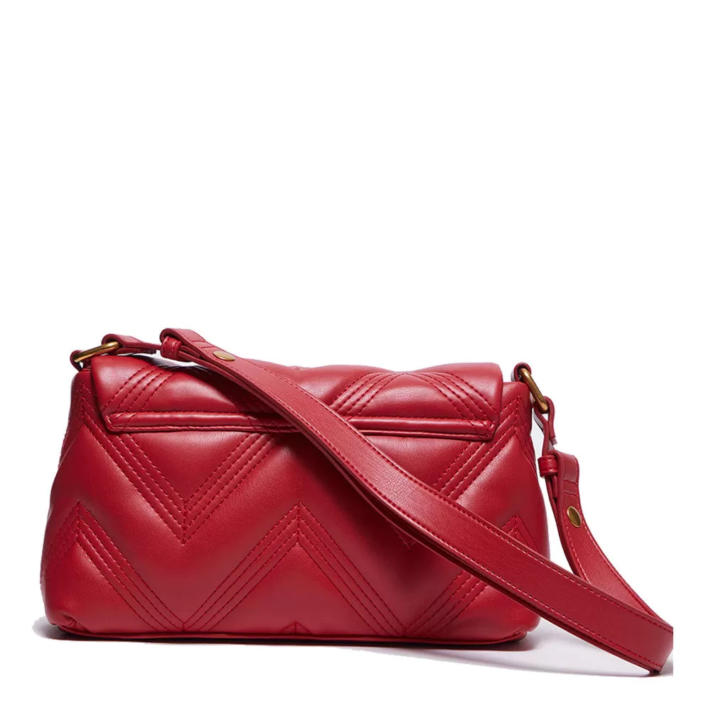 Borsa Donna a Spalla LIU JO Ecosostenibile Matelassè Rosso Fragola AF3413