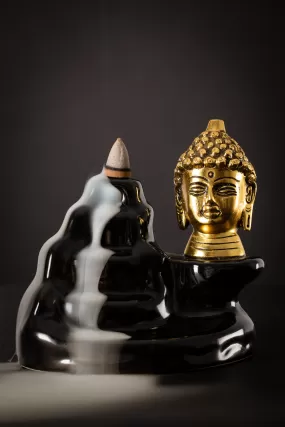 Buddha Head Waterfall Backflow Incense Burner