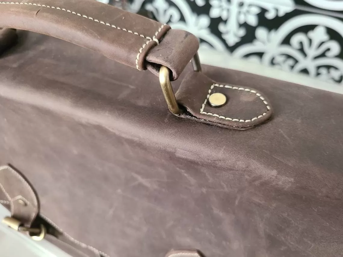 Buffalo Leather Office Messenger Bag