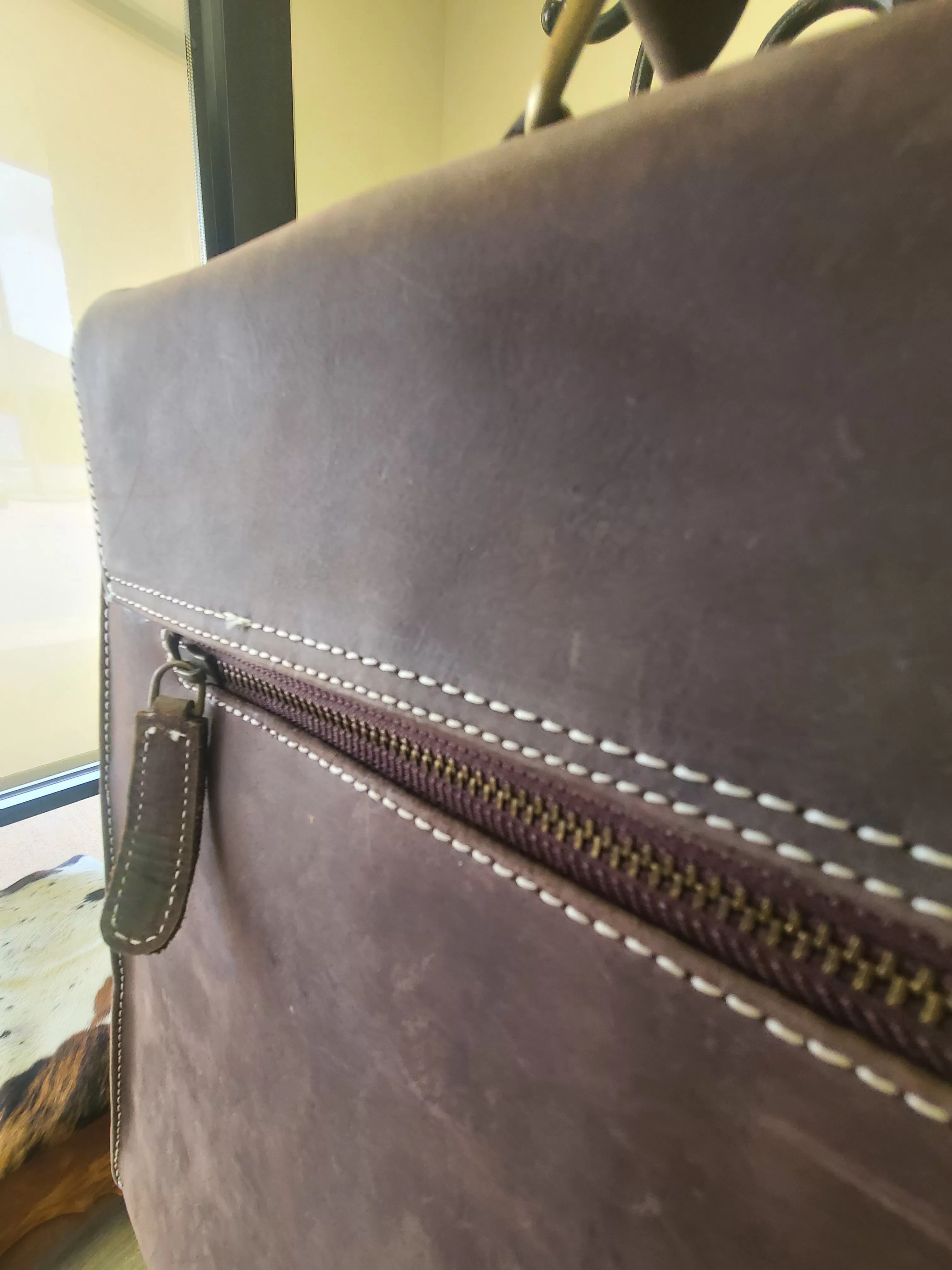 Buffalo Leather Office Messenger Bag