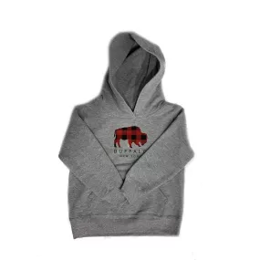 Buffalo Plaid Toddler Heather Grey Hoodie