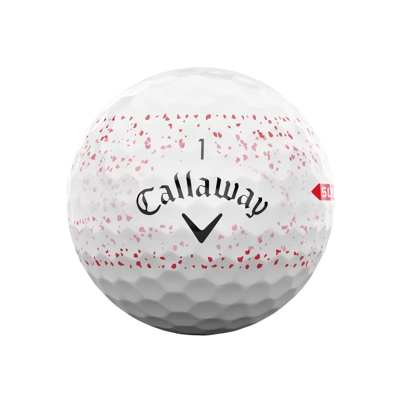 Callaway Supersoft Splatter 360 Red Golf Balls Sleeve