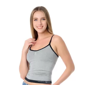 Camiseta control con tirantes ajustables sin costuras gris 5365 Teens