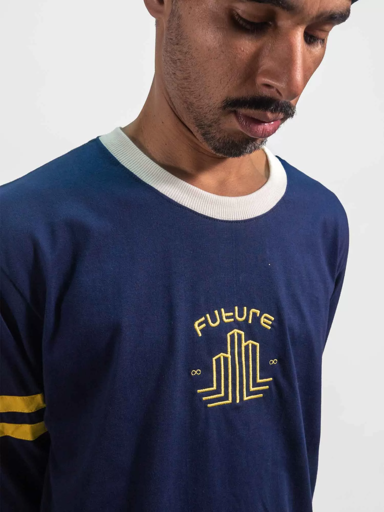 Camiseta Future Manga Longa City Players Azul Marinho