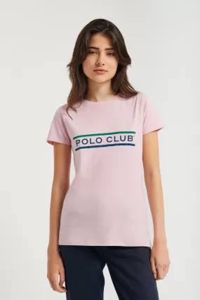 Camiseta rosa con print Neword Polo Club