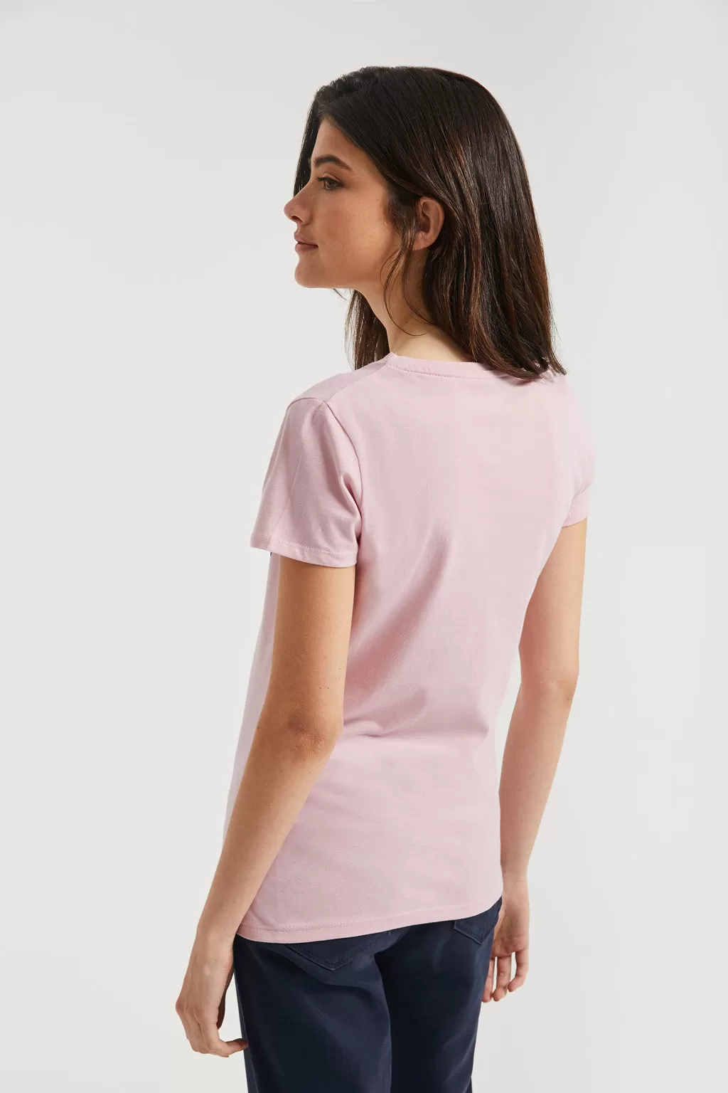 Camiseta rosa con print Neword Polo Club