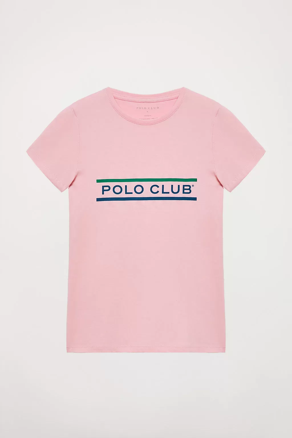 Camiseta rosa con print Neword Polo Club