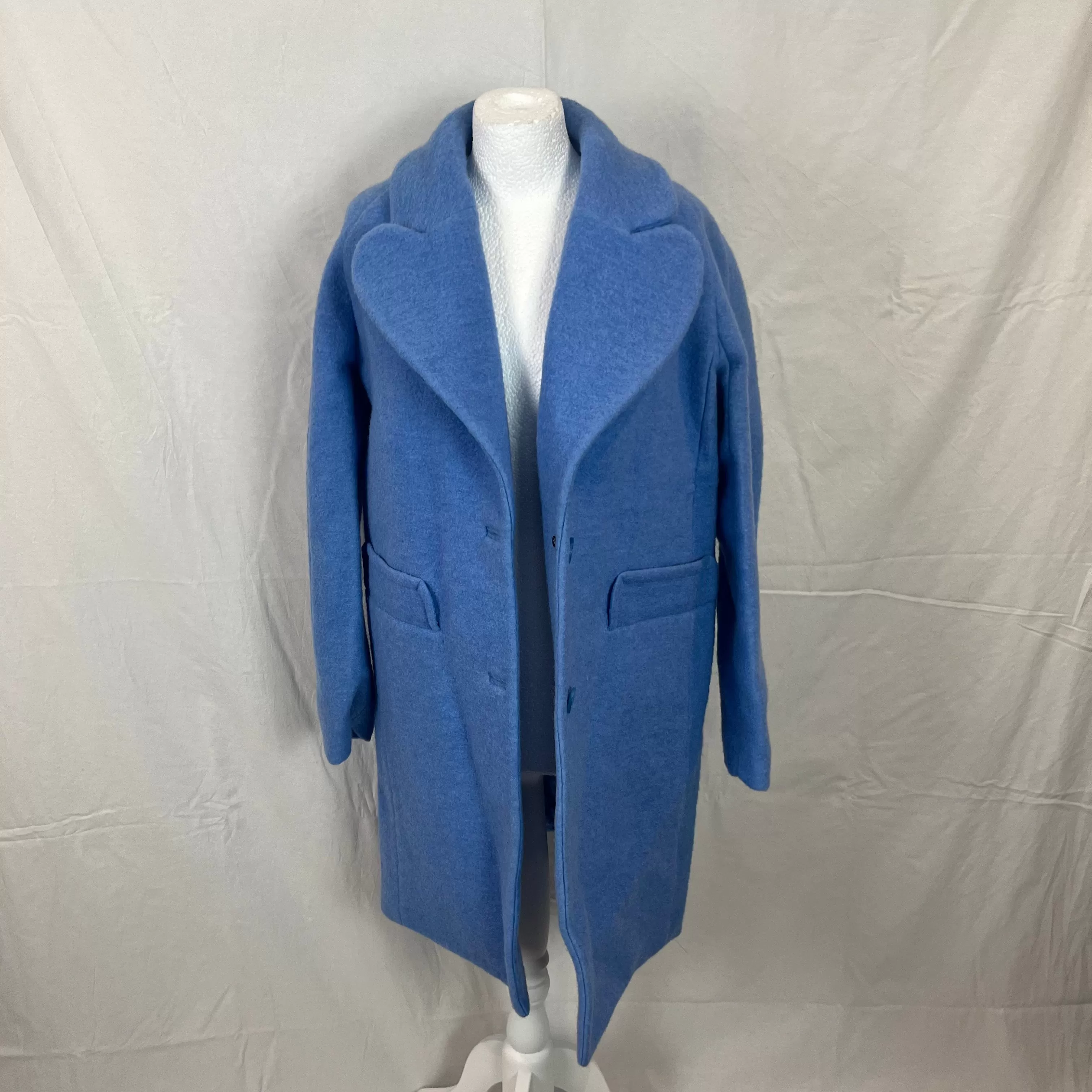 Carven Cornflower Wool Coat XS