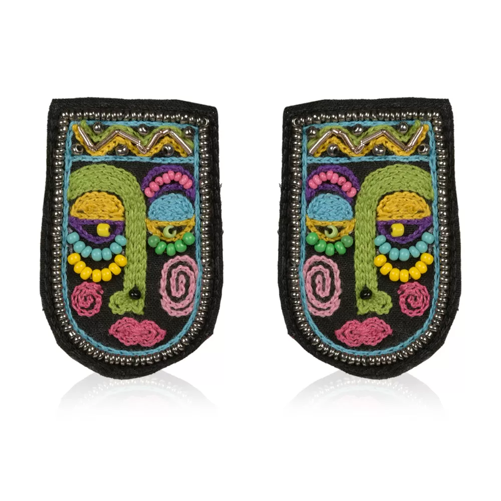 Chehra Hand embroidered Earring