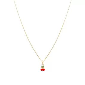 Cherry Necklace | 14k Gold