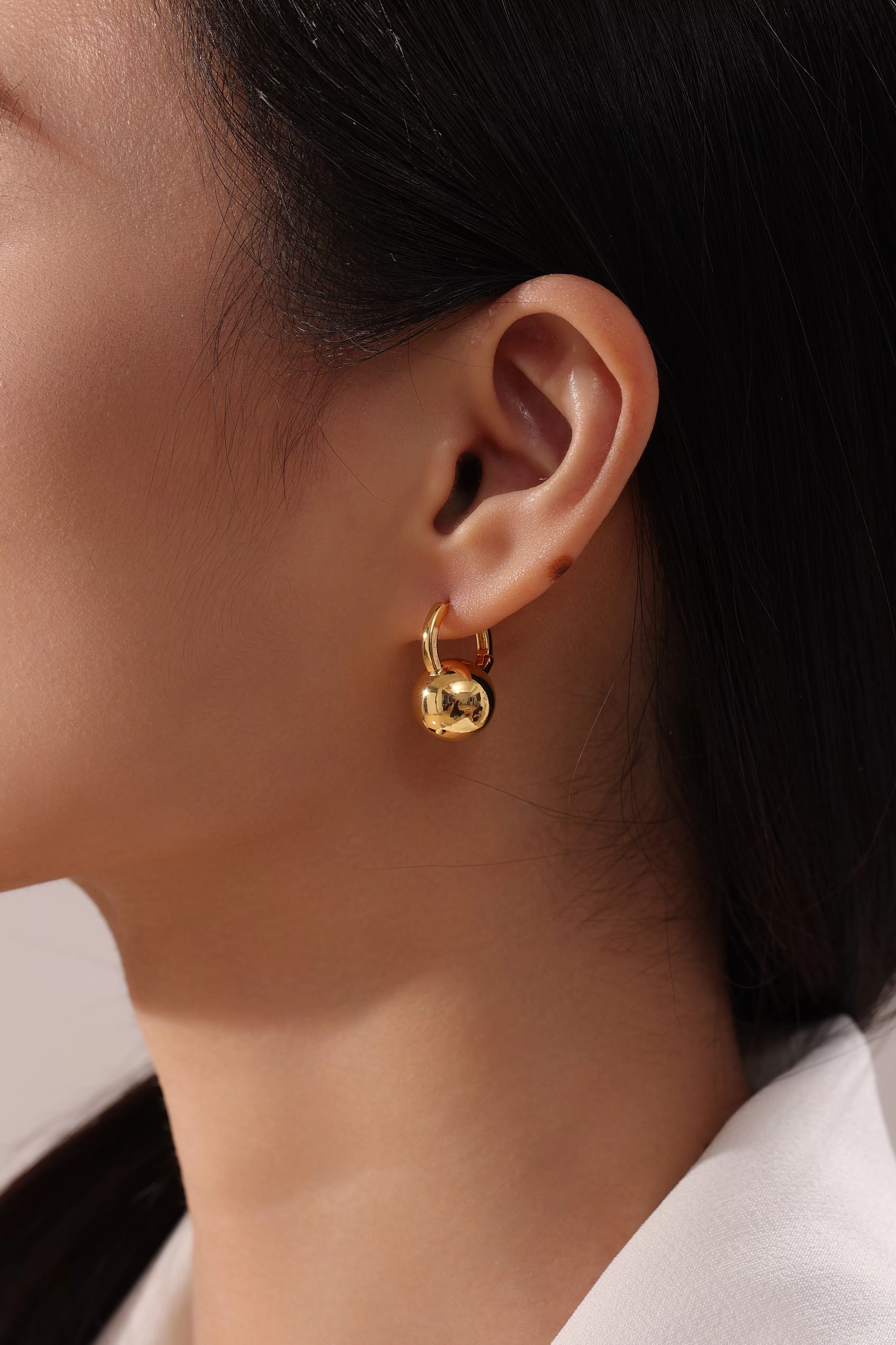 Classic Gold Ball Earrings