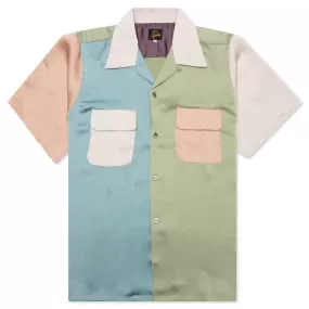 Classic Poly Sateen Multi Color S/S Shirt - Light Tone