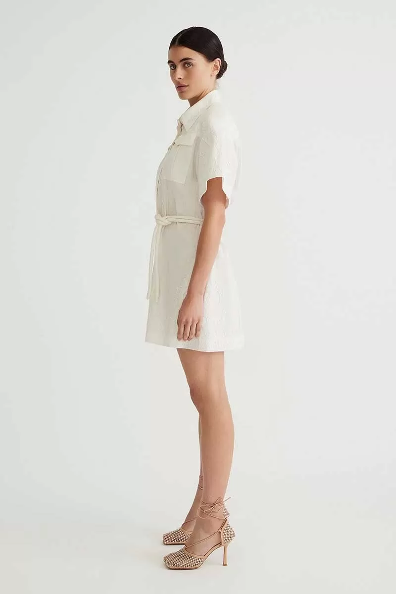 COBIE UTILITY DRESS-PEARL