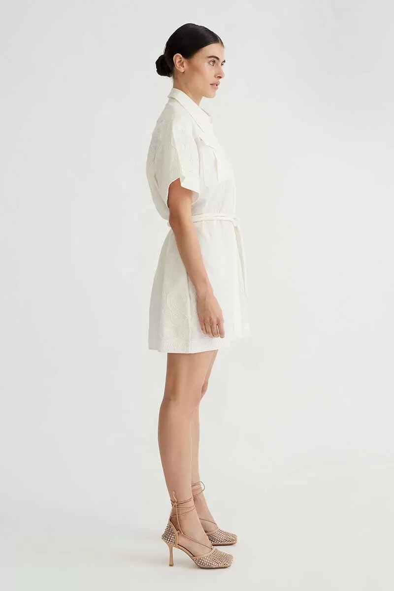 COBIE UTILITY DRESS-PEARL