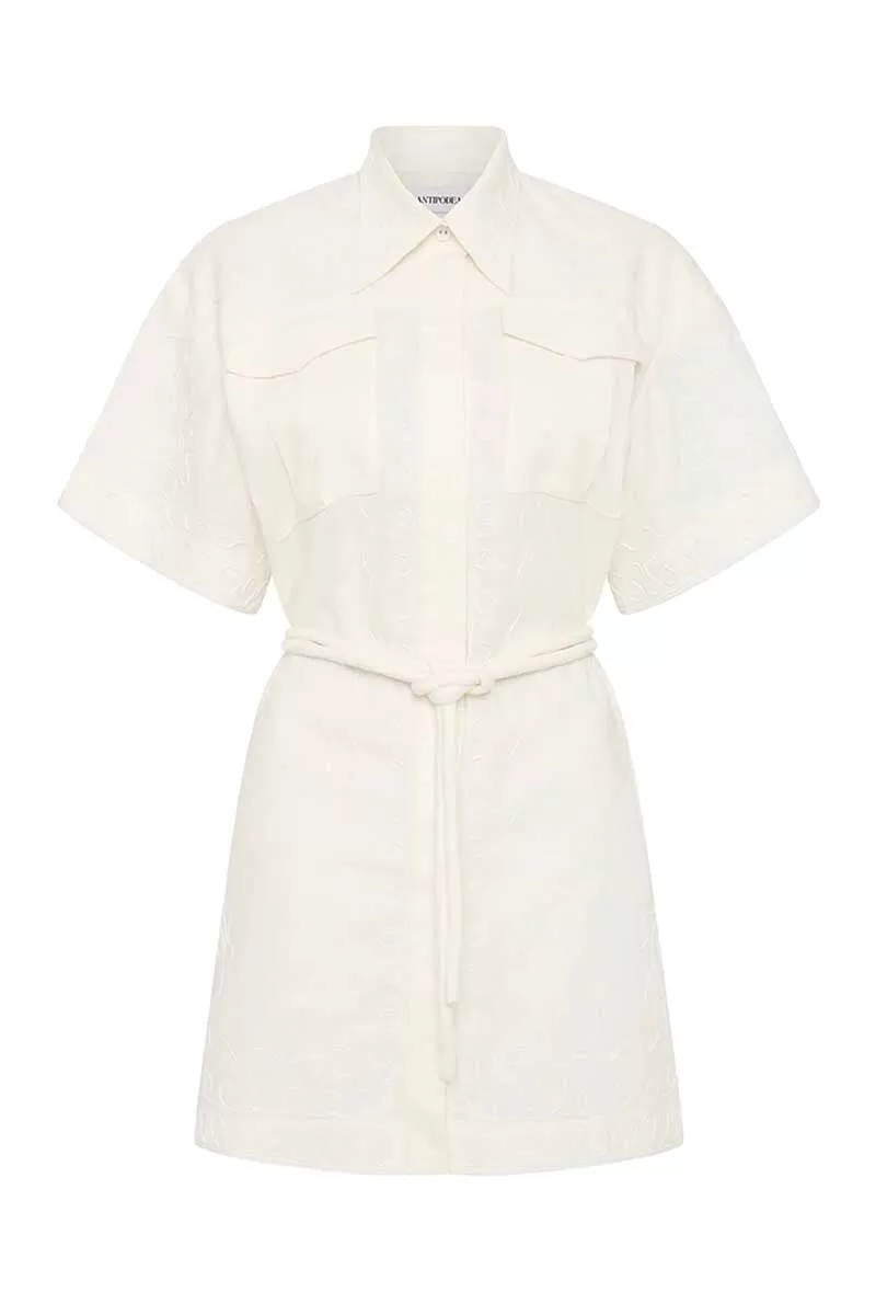 COBIE UTILITY DRESS-PEARL