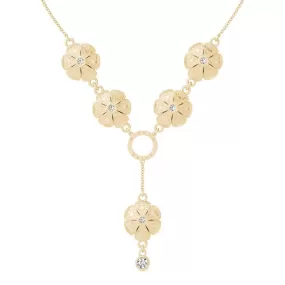 Collette Vine Crackle Daisy Necklace