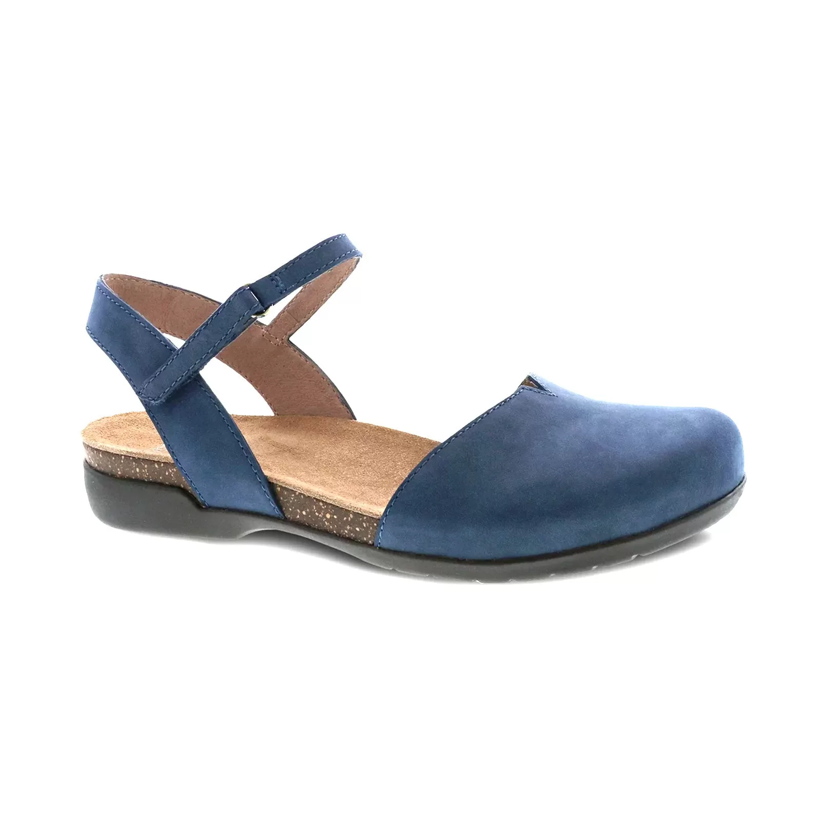 Dansko Rowan Backstrap Sandal (Women) - Navy Milled Nubuck