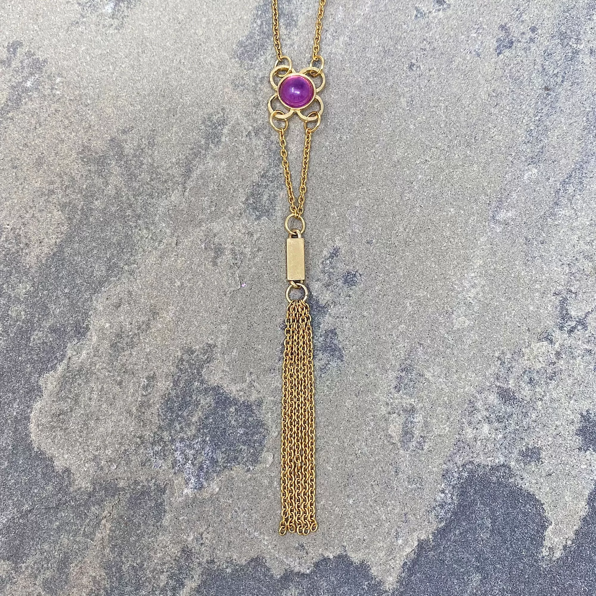 DAWSON gold tassel necklace