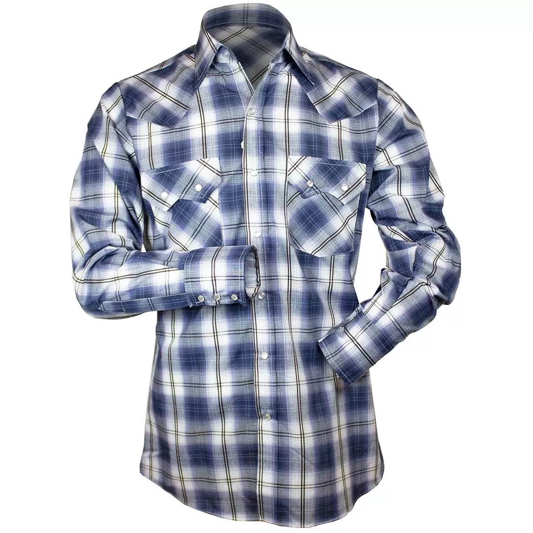 Ely Cattleman Men's Ombre Plaid Snap Shirt