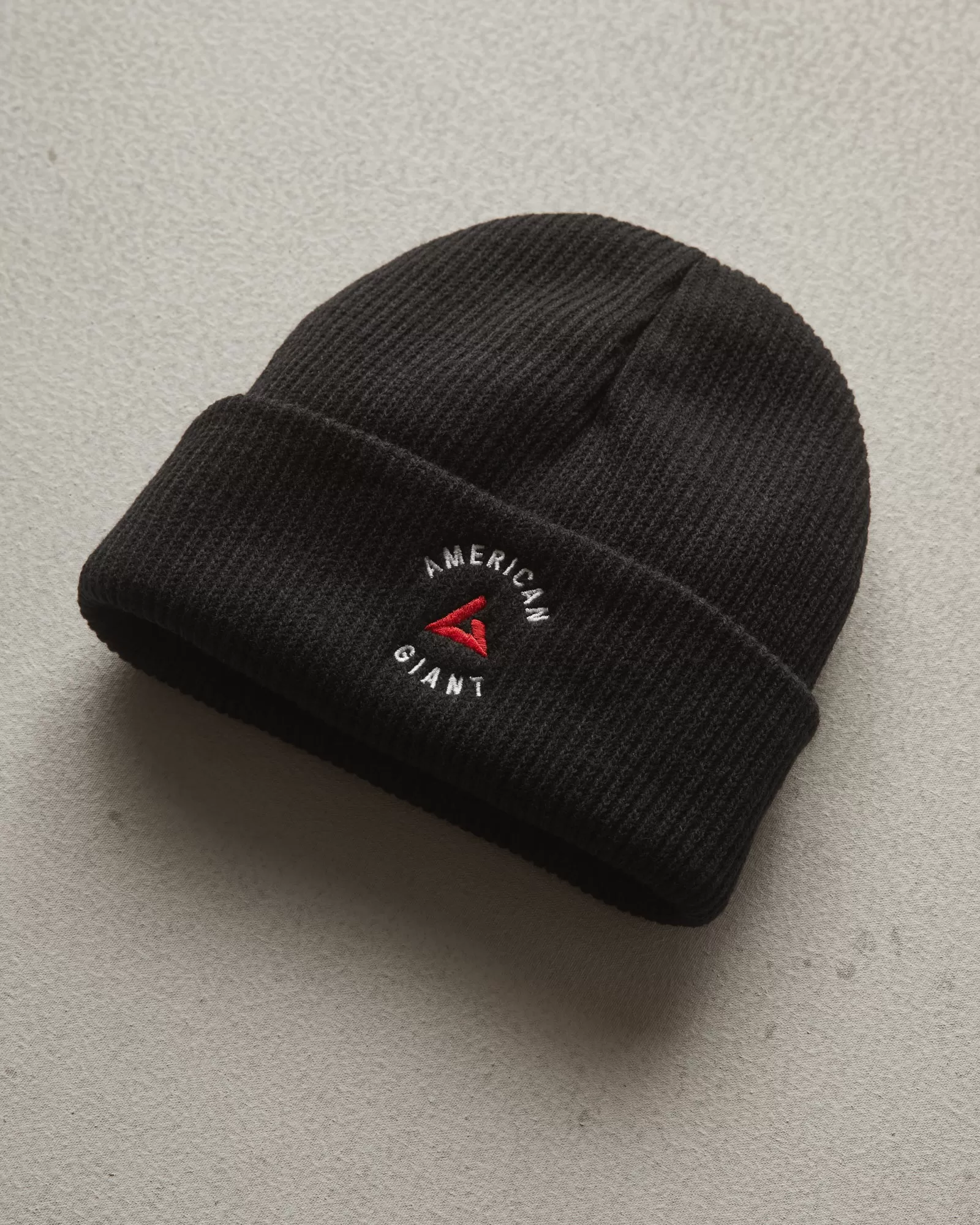 Embroidered Beanie - Black