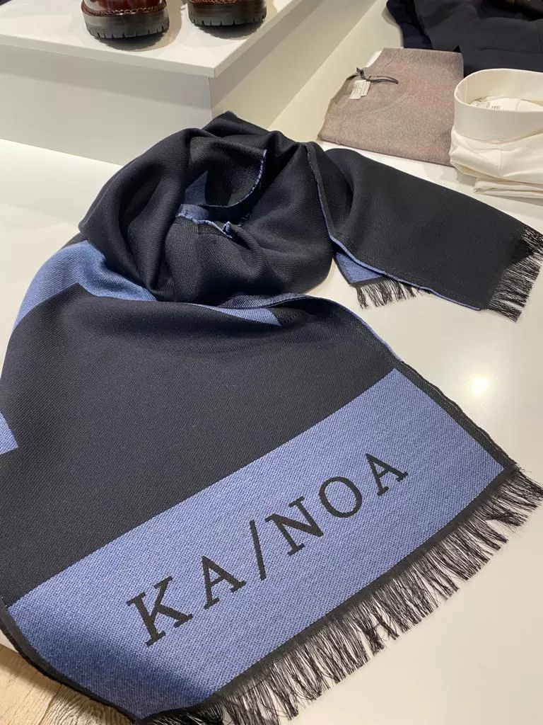 Enor placed K/N logo Scarf 100% Wool