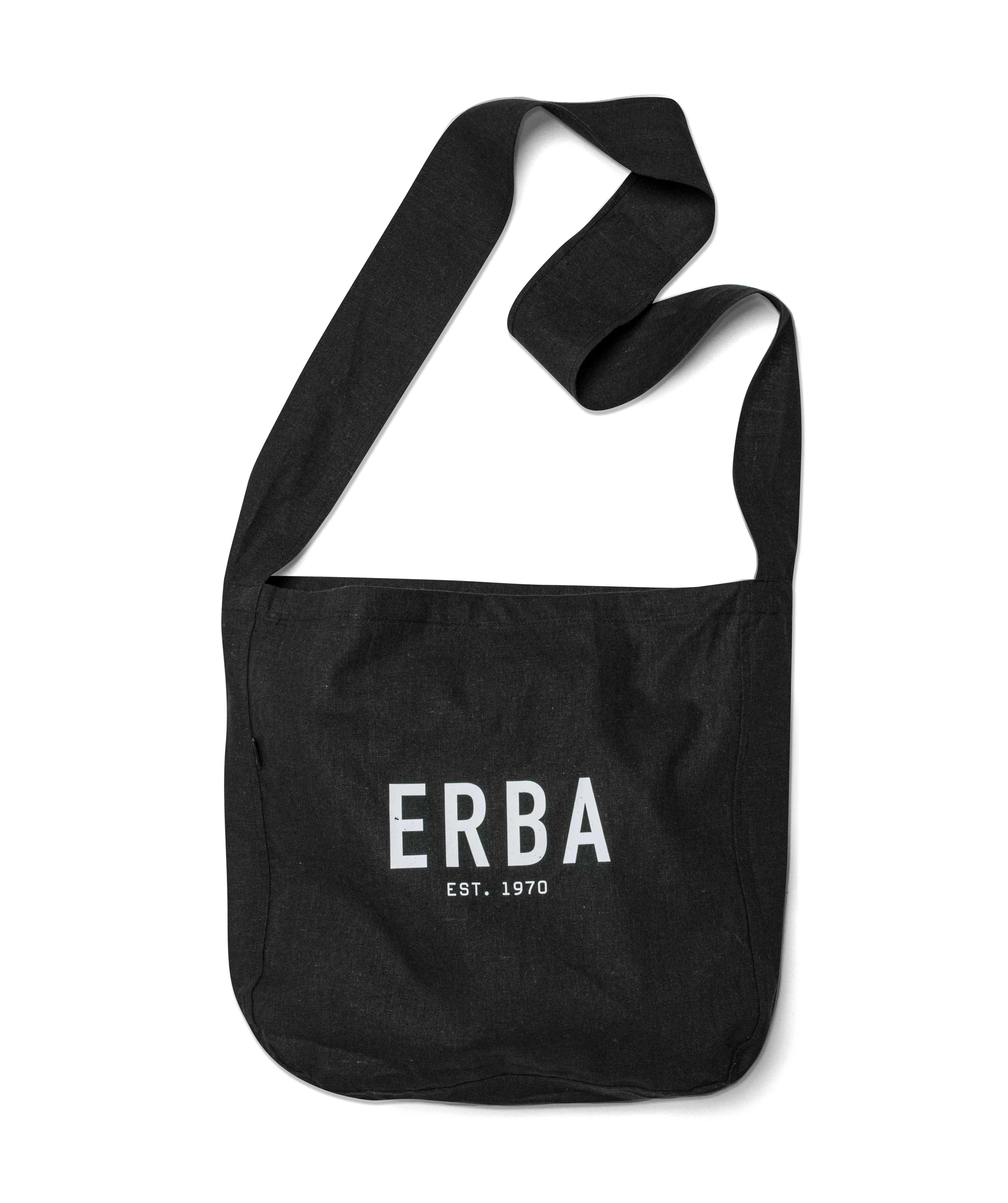 ERBA EST 1970 HEMP SLING TOTE BLACK