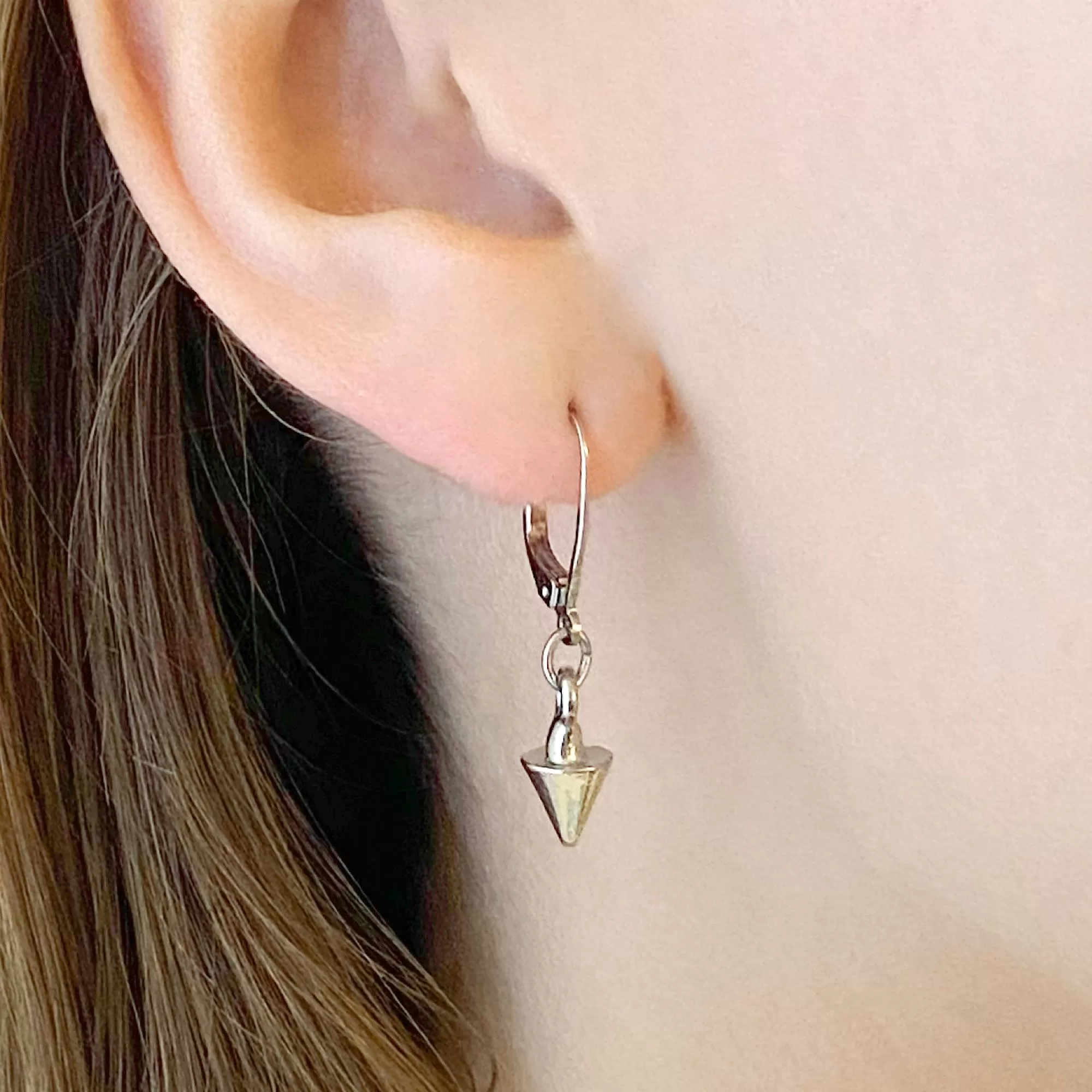 ERIS silver spike earrings