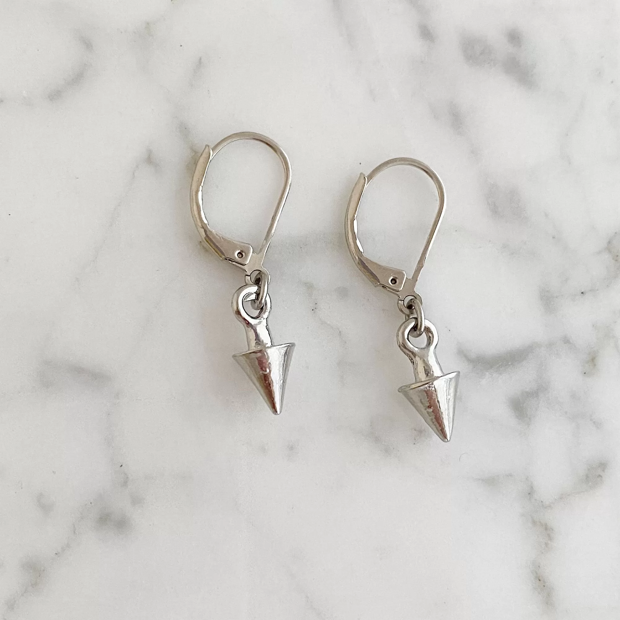 ERIS silver spike earrings